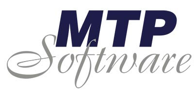 MTP Software - MTP block letters navy blue, Software letters gray fancy script