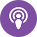 purple circle podcast icon